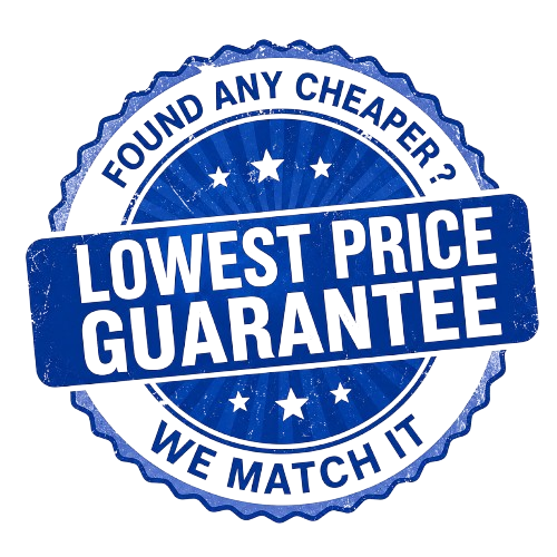 Lowest price guarantee — found any cheaper? We match it